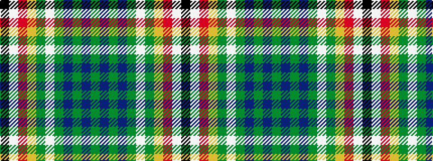 idealised woven sample of pattern GBGBGWGYRWK