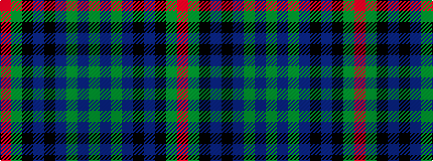 idealised woven sample of pattern GBGBKBKGR