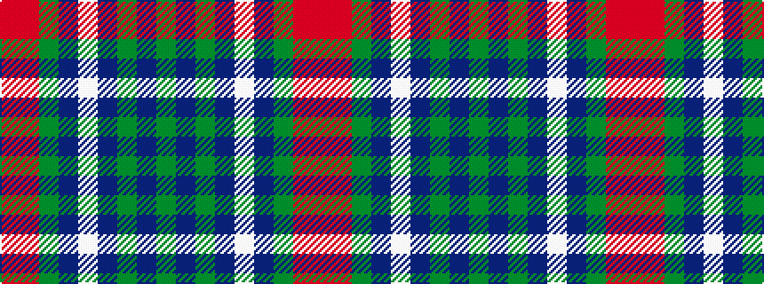 idealised woven sample of pattern GBGBWBGRR
