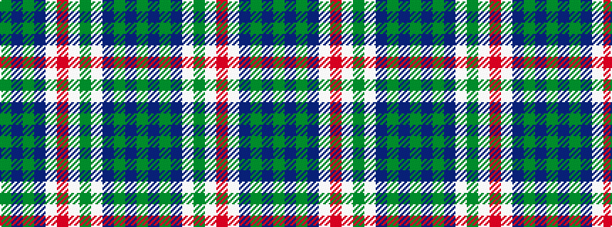 idealised woven sample of pattern GBGBWGWRWBGBG