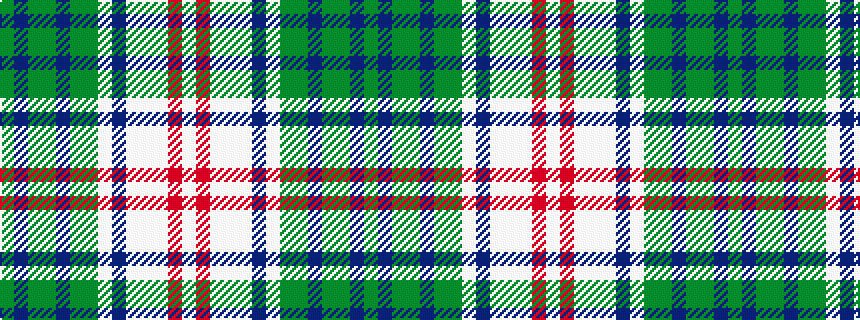 idealised woven sample of pattern GBGGBGGWBWWWRW