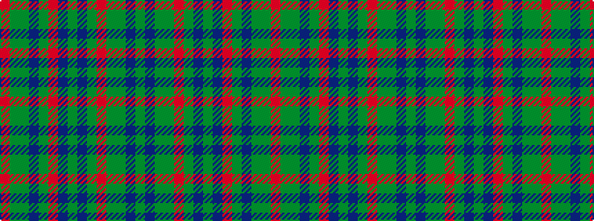 idealised woven sample of pattern GBGGRGBGBRGBGGR