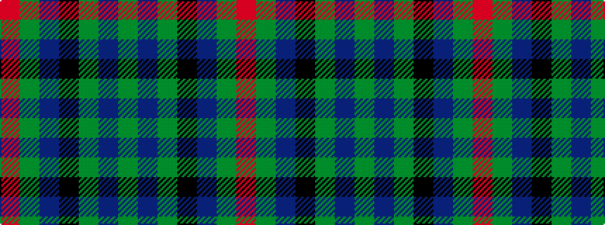 idealised woven sample of pattern GBGKBGR