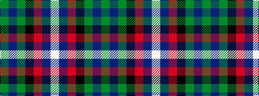 idealised woven sample of pattern GBGKRBW