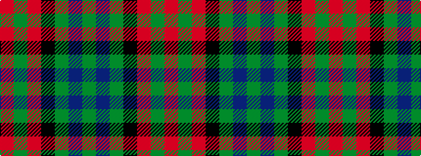 idealised woven sample of pattern GBGKRGR