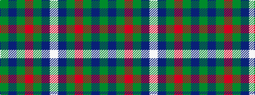 idealised woven sample of pattern GBGRGBW