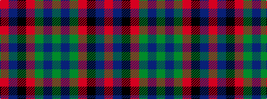 idealised woven sample of pattern GBGRKBR