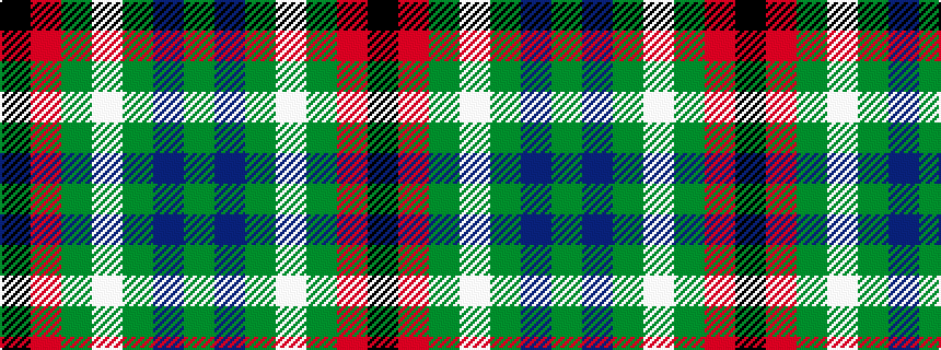 idealised woven sample of pattern GBGWGRK