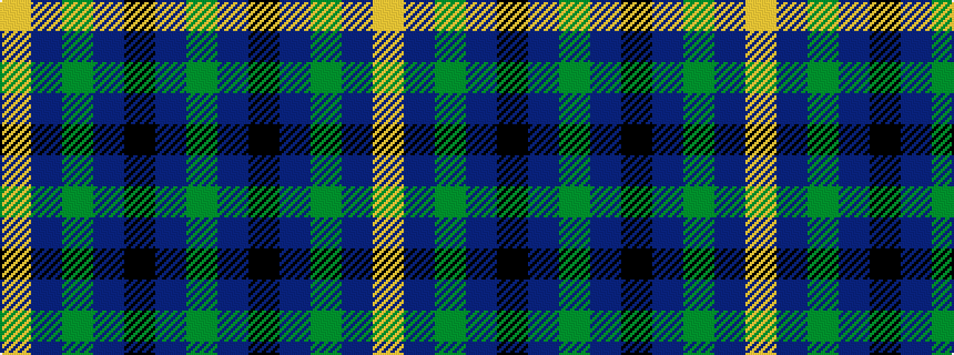 idealised woven sample of pattern GBKBGBY