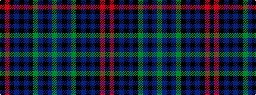 idealised woven sample of pattern GBKBGKBKBKRK
