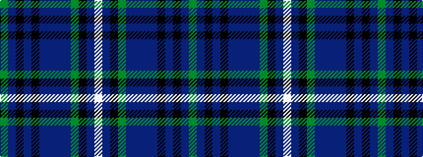idealised woven sample of pattern GBKBKBBBBGKBW