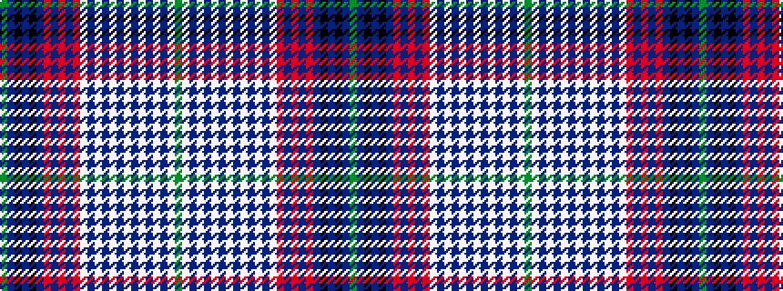 idealised woven sample of pattern GBKBKBRBRBRWBWBWBWBWBWBWG