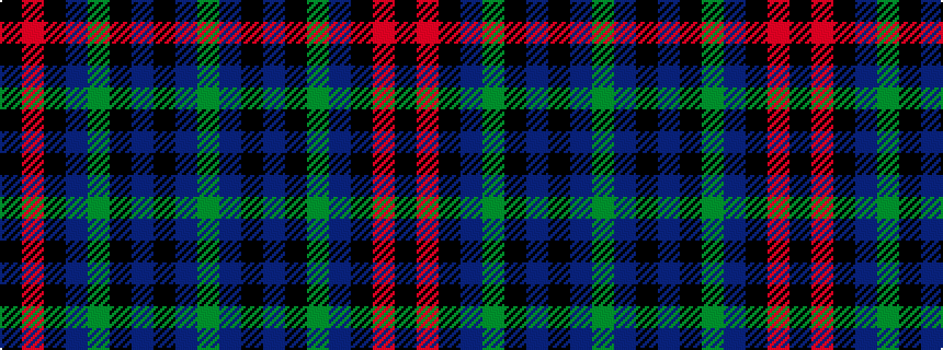 idealised woven sample of pattern GBKBKGBKRK