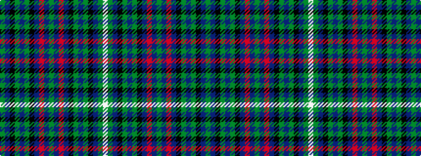 idealised woven sample of pattern GBKGBGKBRBGBRBKGBGKBGW
