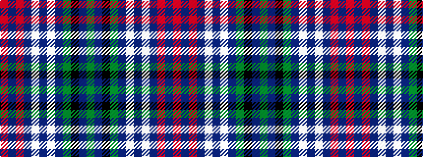 idealised woven sample of pattern GBKGBWBWBRBR