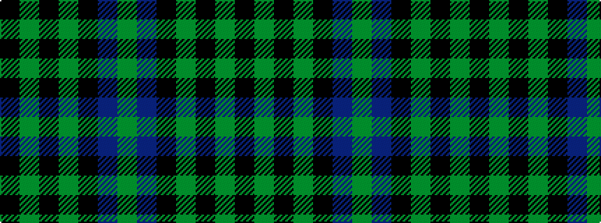 idealised woven sample of pattern GBKGKGK