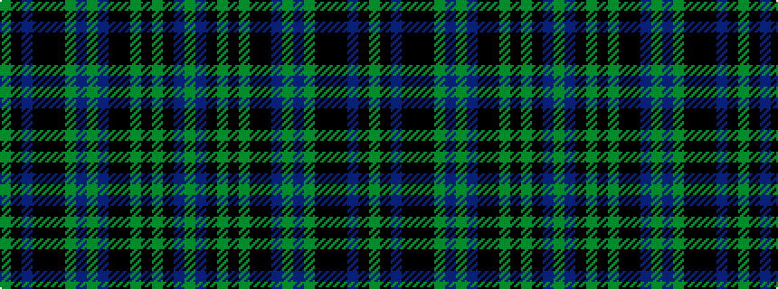 idealised woven sample of pattern GBKGKGKKBGBGKKKBKG
