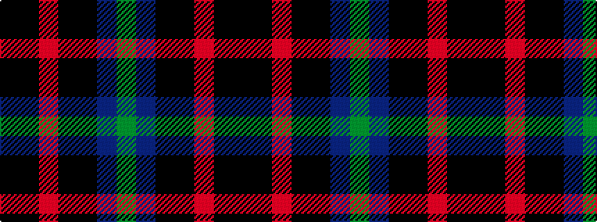 idealised woven sample of pattern GBKKRKK