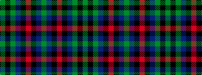 idealised woven sample of pattern GBKRKBGKG