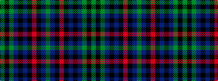 idealised woven sample of pattern GBKRKBKBGKG