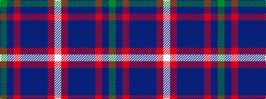 idealised woven sample of pattern GBRBBBBRW