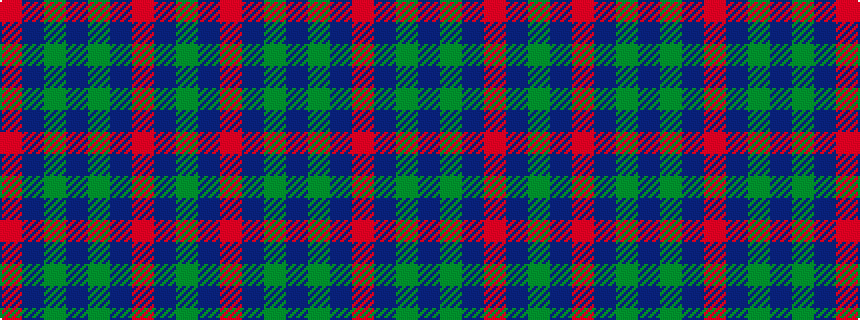 idealised woven sample of pattern GBRBGBGBR