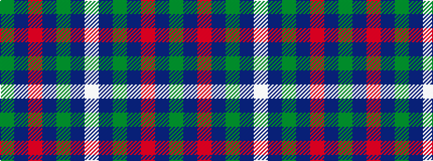 idealised woven sample of pattern GBRBGBW