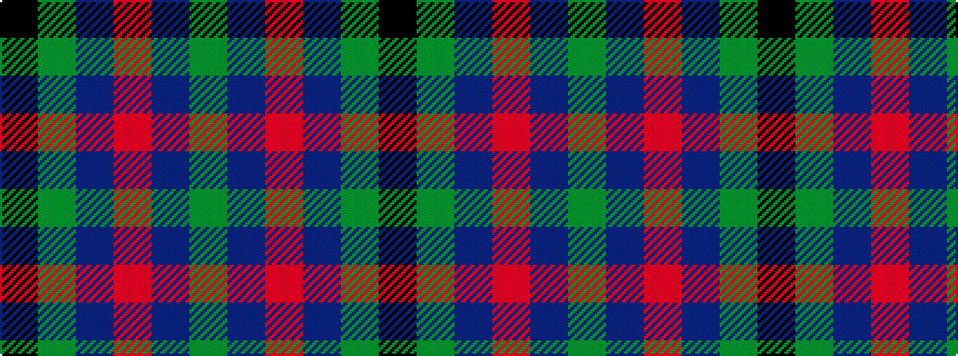 idealised woven sample of pattern GBRBGK