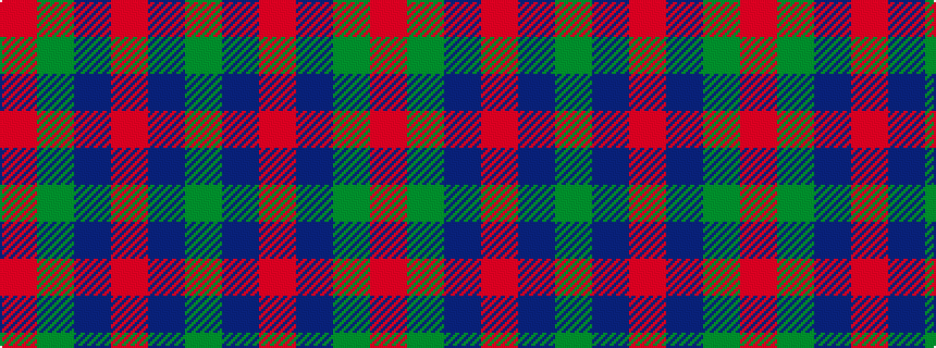 idealised woven sample of pattern GBRBGR