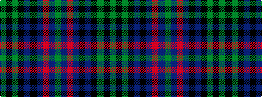 idealised woven sample of pattern GBRBKBKGKG