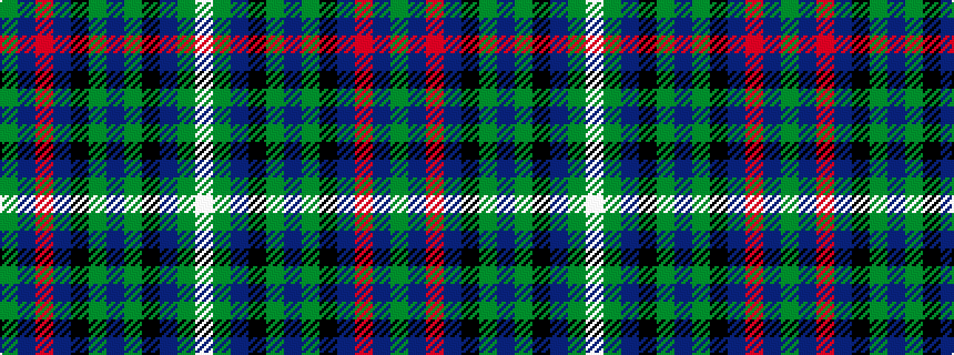 idealised woven sample of pattern GBRBKGBGKBGW