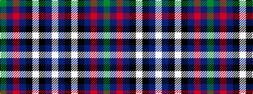 idealised woven sample of pattern GBRBKWKBW