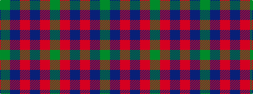 idealised woven sample of pattern GBRBRG