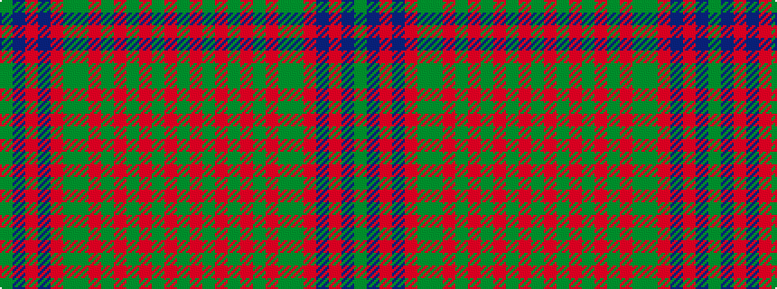 idealised woven sample of pattern GBRBRGGRGRGRGRG
