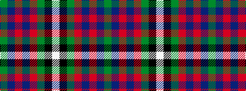 idealised woven sample of pattern GBRBRGKW