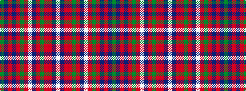 idealised woven sample of pattern GBRBRGRWBRGRRBW