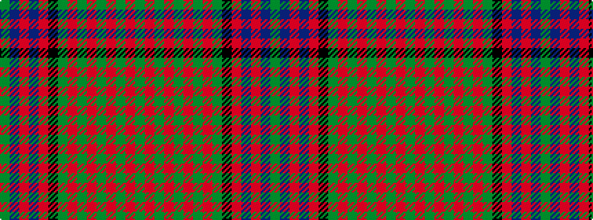 idealised woven sample of pattern GBRBRKGRGRGRGRG