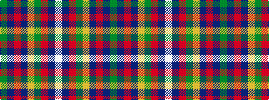 idealised woven sample of pattern GBRBYGRBW