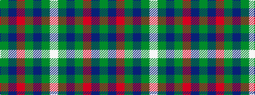idealised woven sample of pattern GBRGBGW