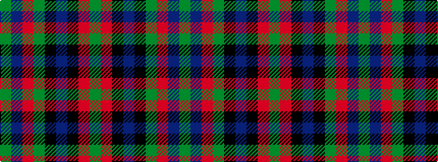 idealised woven sample of pattern GBRGKBKRG