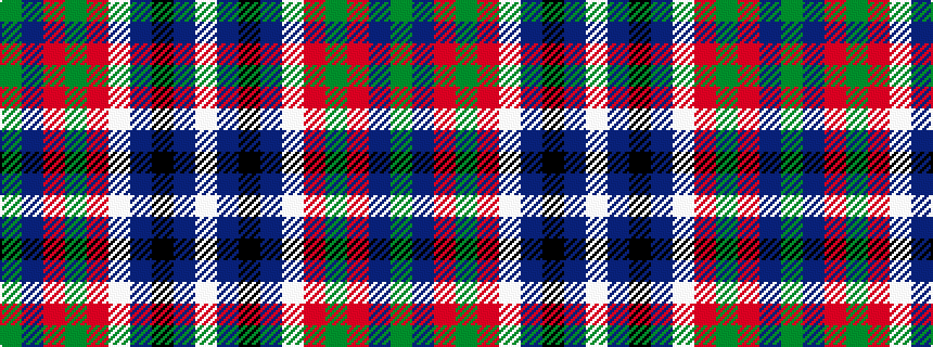 idealised woven sample of pattern GBRGRWBKBW