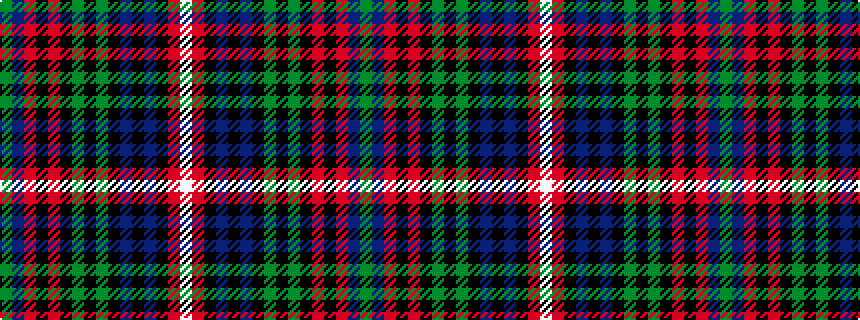 idealised woven sample of pattern GBRKRKGKGKBKBKRW