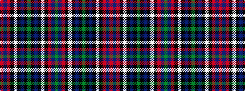 idealised woven sample of pattern GBRKWKBKGKBKWKRBR