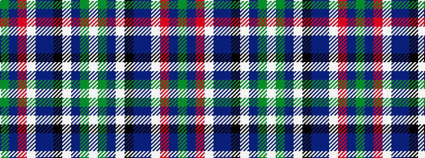 idealised woven sample of pattern GBRWBBKWBGW