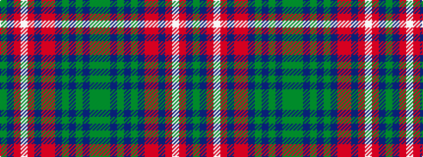 idealised woven sample of pattern GBRWRBRRBGBGBGG