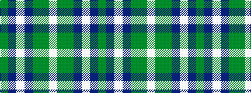 idealised woven sample of pattern GBWBGGW