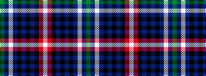 idealised woven sample of pattern GBWBKBKBKRW