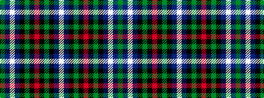 idealised woven sample of pattern GBWBKGKRKGKBW