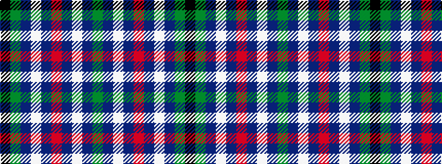 idealised woven sample of pattern GBWBRBWBGK