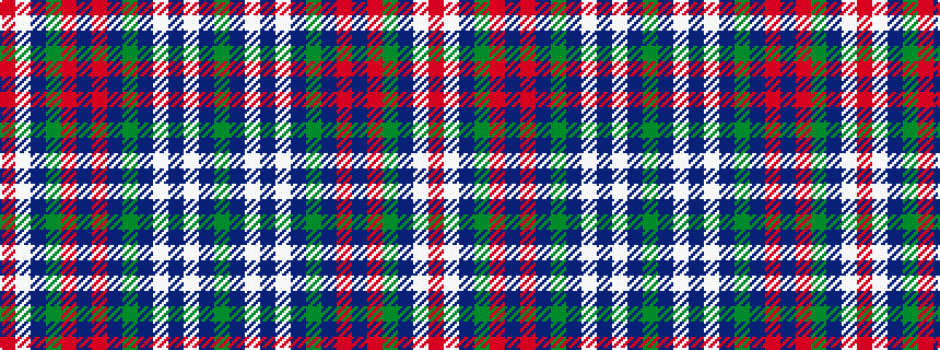 idealised woven sample of pattern GBWBWBGBRBRGBWR